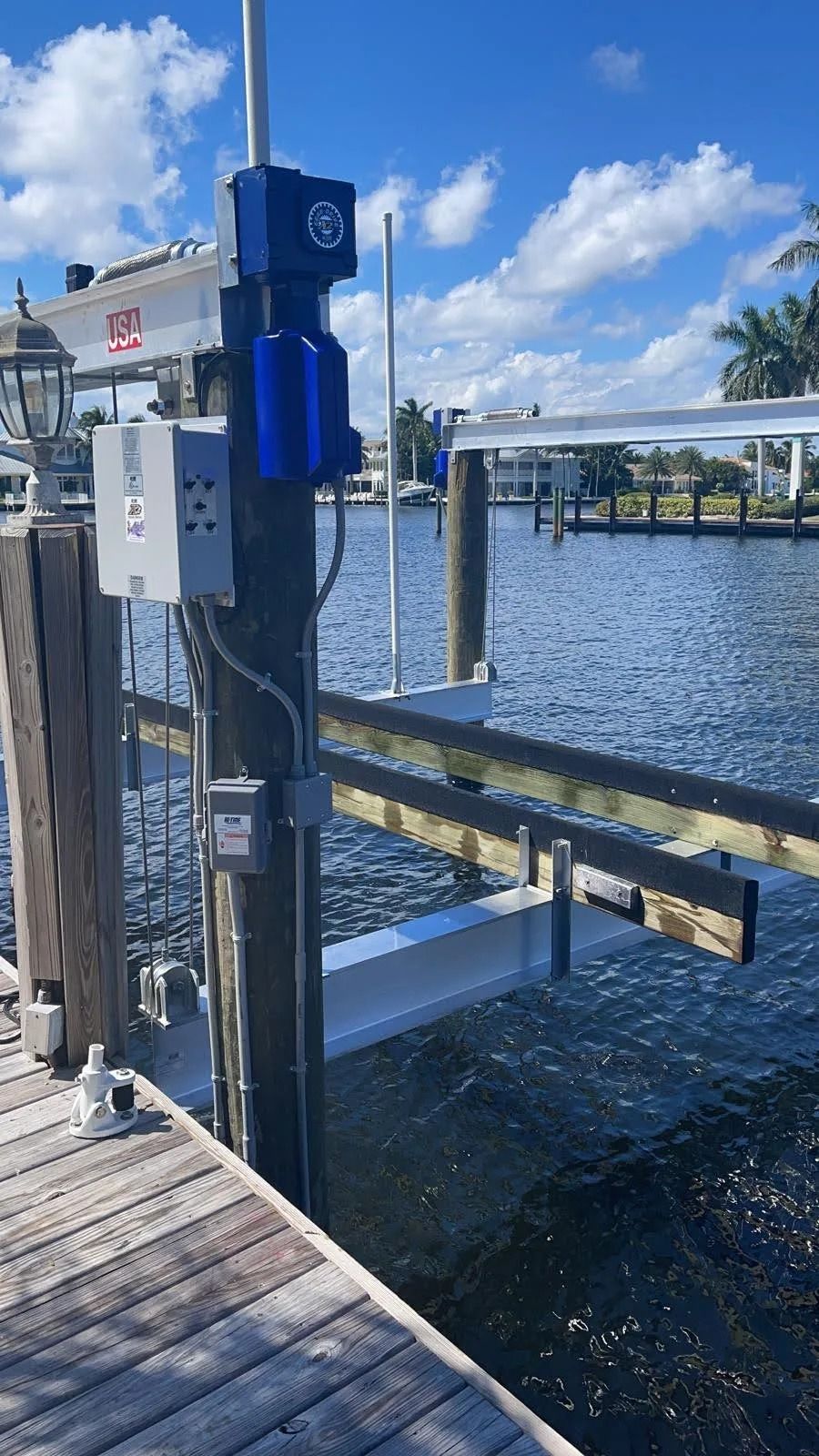 Boat lift installation project