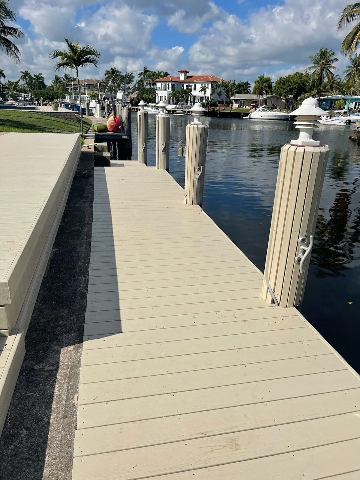New waterfront dock built by South Florida Dock & Seawall